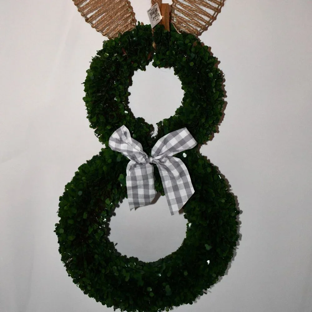 Mud Pie Easter Collection Boxwood Bunny Door Hanger 40060113 NWT